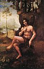 Leonardo Da Vinci Canvas Paintings - St John in the Wilderness